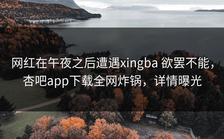 网红在午夜之后遭遇xingba 欲罢不能，杏吧app下载全网炸锅，详情曝光